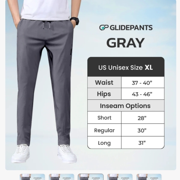 3/$20🩶👖Unisex XL Glidepants ,Regular Full Length, Dark Gray👖🩶 - Picture 4 of 16